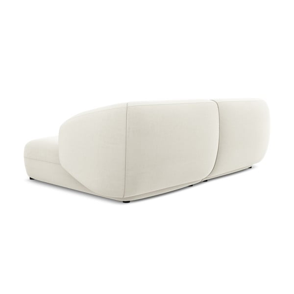 Fehér bársony sarokkanapé (jobb oldali) Moana – Makamii-image-4