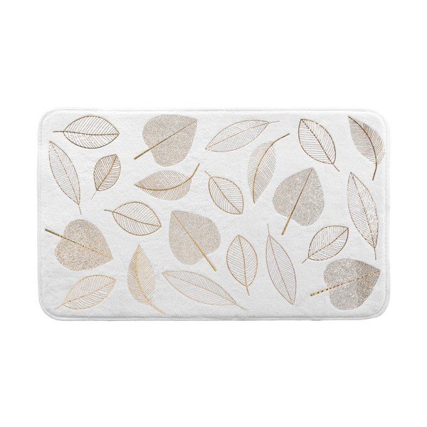 Fehér textil fürdőszobai kilépő 45x75 cm Joya – douceur d'intérieur