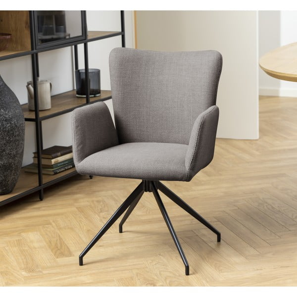 Szürke kárpitozott étkezőfotel szett 2 db-os Laura – Actona-image-1