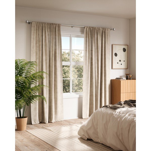 Matt ezüstszínű acél bővíthető függönykarnis 107 - 305 cm Geo – Umbra-image-3