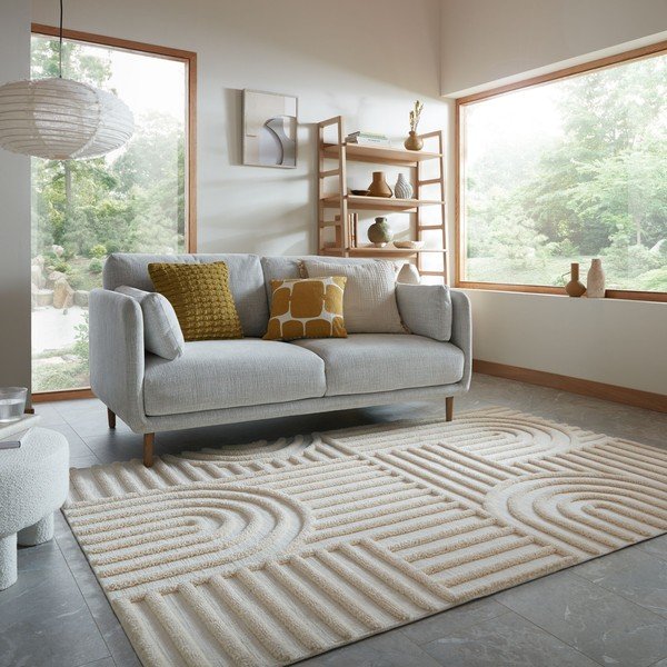 Krémszínű szőnyeg 200x300 cm Elara – Flair Rugs-image-1