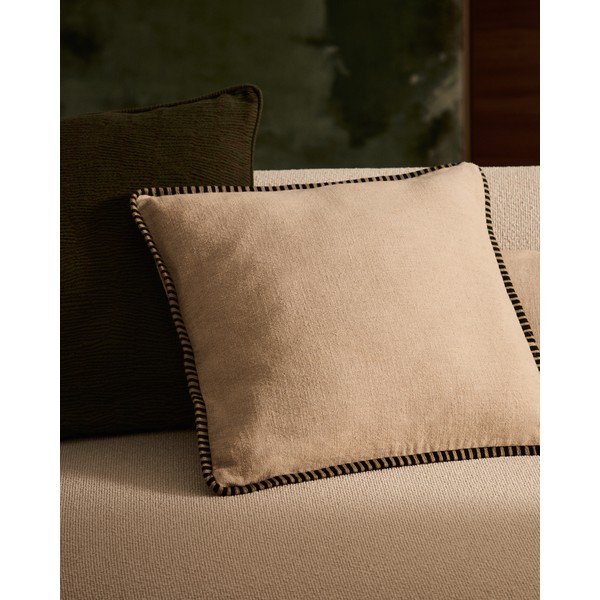 Lenkeverék párnahuzat 45x45 cm Ardit – Kave Home-image-1