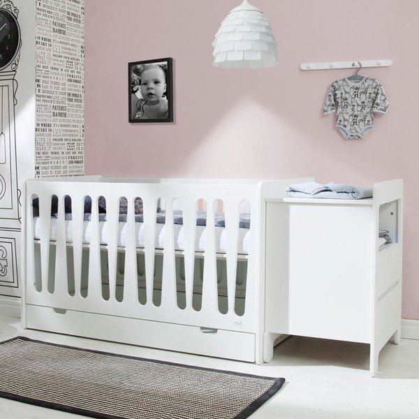 Fehér gyerekágy alatti fiók 70x140 cm – Pinio-image-1