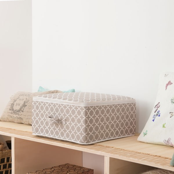 Bézs tároló cipzárral, hosszúság 46 cm - Compactor-image-1