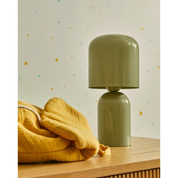 Zöld asztali lámpa fém búrával (magasság 28 cm) Monze – Kave Home-image-2