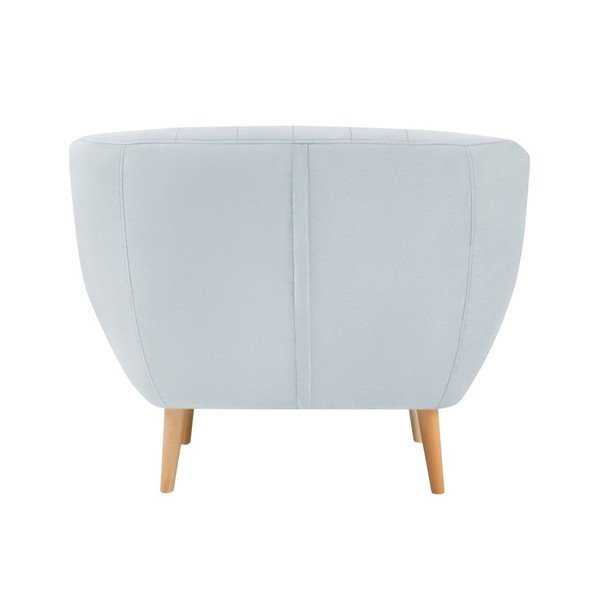 Sardaigne világoskék bársony fotel - Mazzini Sofas-image-3