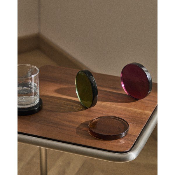 Sötétbarna üveg poháralátét Obila – Kave Home-image-1