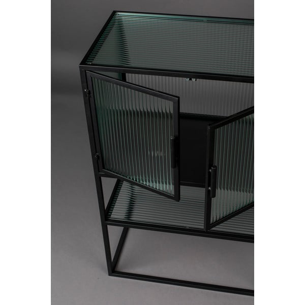 Fekete fém tálalószekrény 60x90 cm Boli – Dutchbone-image-1