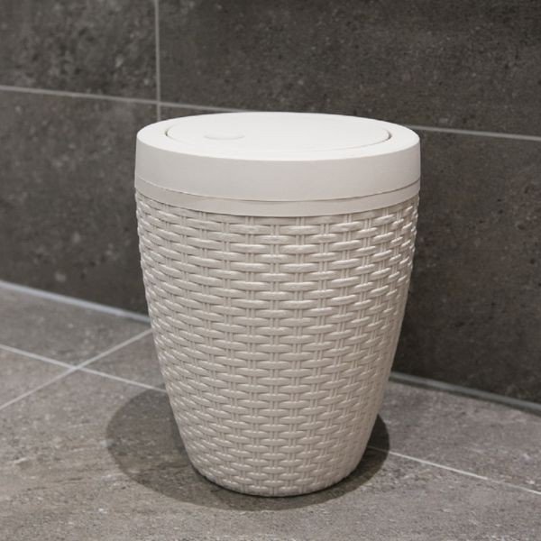 Rattan Bath Bin Calico krémszínű fürdőszobai kosár, 5 l - Addis-image-3