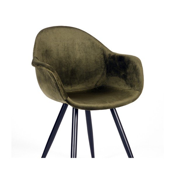 Khaki bársony étkezőszék szett 2 db-os Forli – LABEL51-image-4
