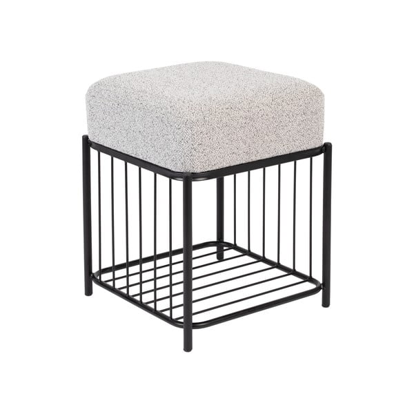 Világosszürke puff Milou – White Label-image-2