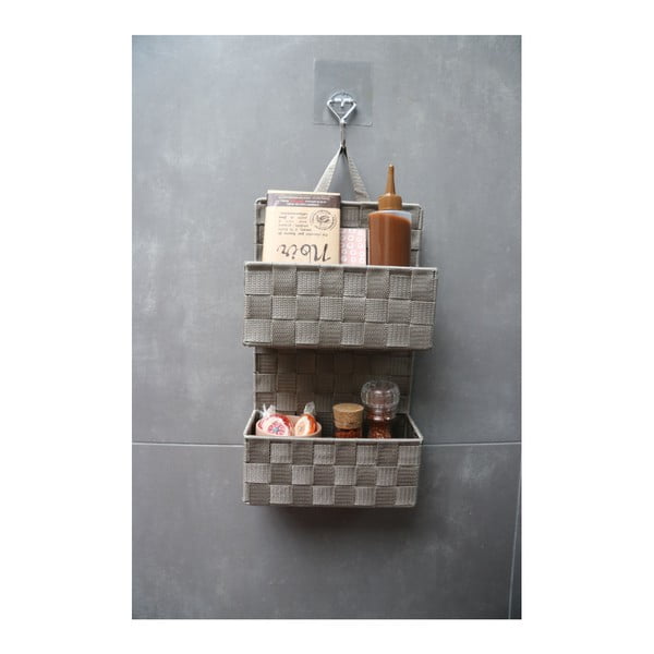 Bristol bézs kétszintes fali tárolókosár - Compactor-image-1