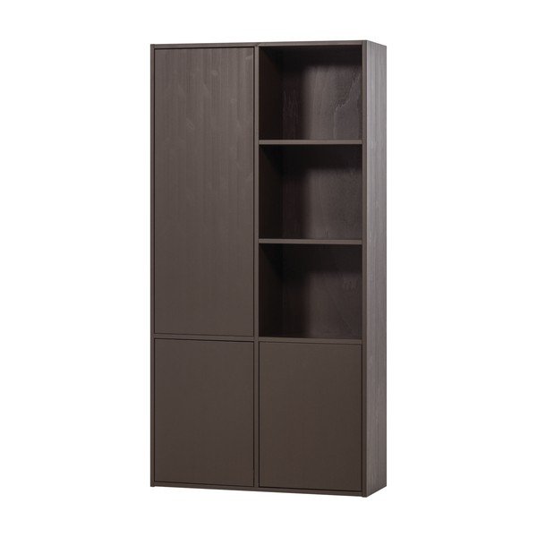 Sötétbarna borovi fenyő moduláris szekrény 108x215 cm Meggy – WOOOD