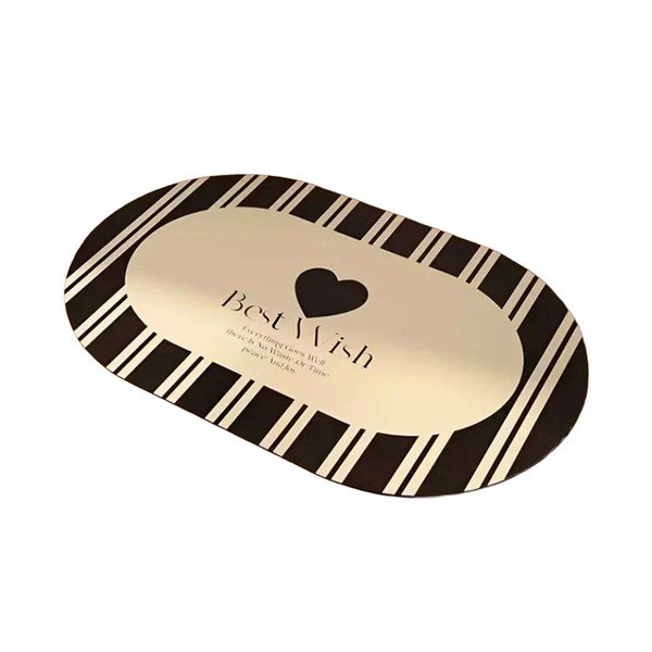 Fekete-krémszínű fürdőszobai kilépő 60x100 cm Best Wish – Foutastic