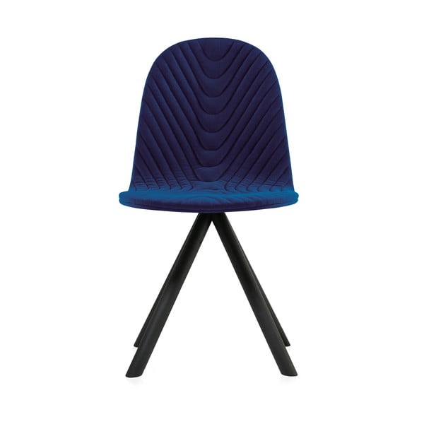 Mannequin Wave sötétkék szék, fekete lábakkal - Iker