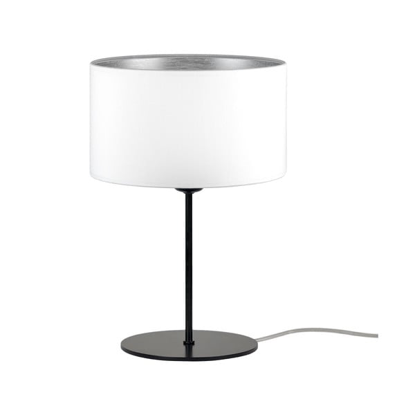 Tres S fehér asztali lámpa ezüstszínű részletekkel, ⌀ 25 cm - Sotto Luce