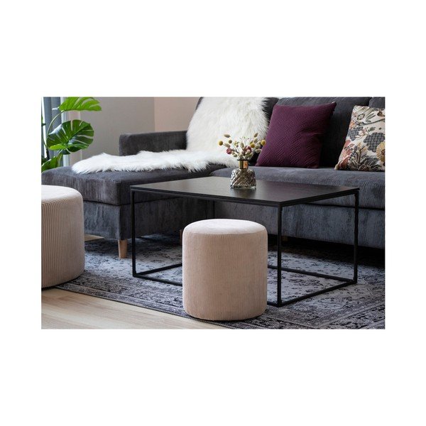 Ejby bézs puff, ø 34 cm - House Nordic-image-3