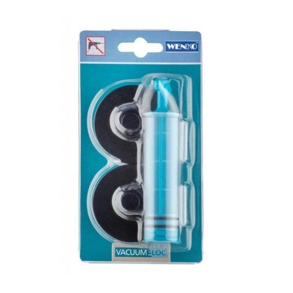 Vacuum-Loc Classic Plus 2 db fekete öntapadós fali adapter és pumpa - Wenko