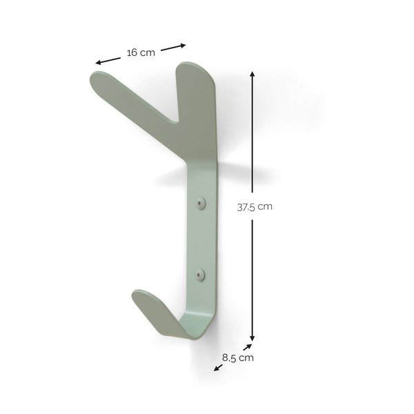 Szürkészöld fali acél akasztó Frondo – Spinder Design-image-4