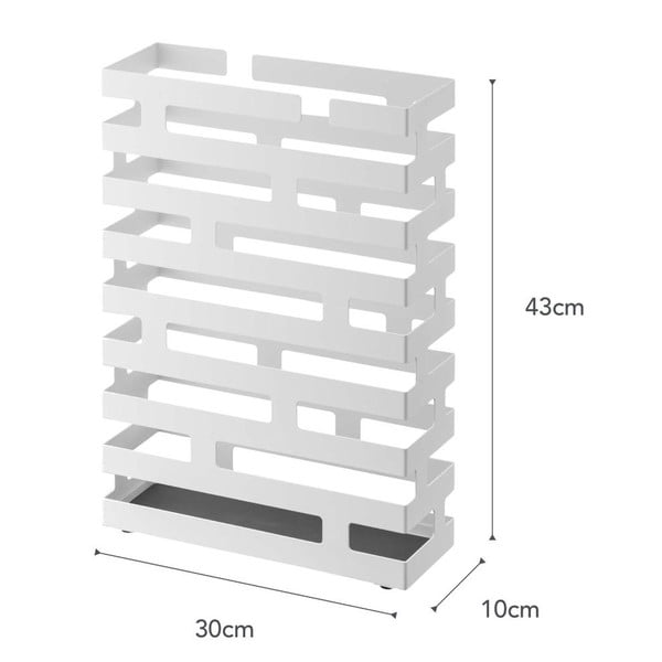 Brick fehér esernyőtartó, szélesség 30 cm - YAMAZAKI-image-3