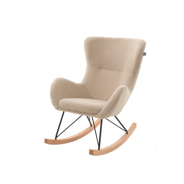 Bézs buklé gyerek hintafotel Rocky – Vipack