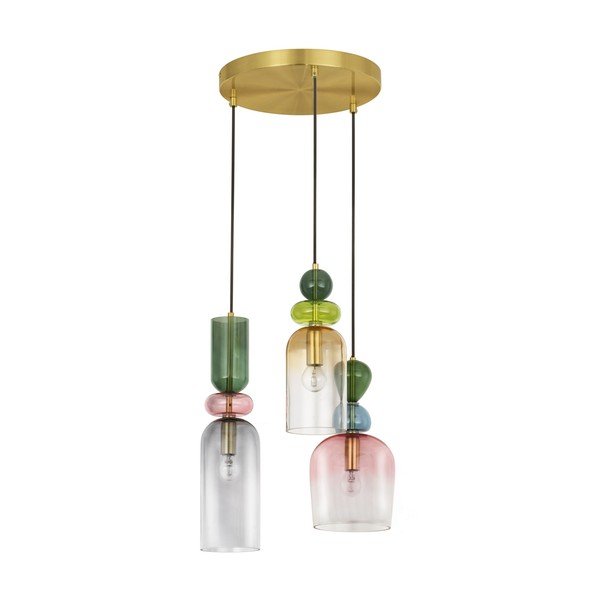 Aranyszínű üveg függőlámpa ø 42 cm Murano – Nova Luce