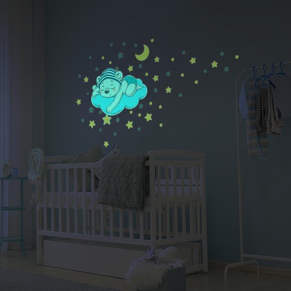 Gyerek falmatrica 35x30 cm Dreamy Bear – Ambiance-image-1