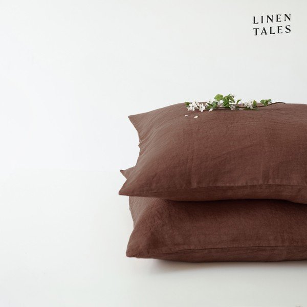 Len párnahuzat 50x70 cm Chocolate – Linen Tales