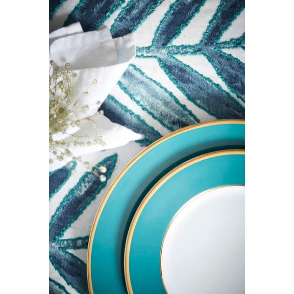 Petróleumkék porcelán desszertes tányér ø 20,5 cm Ginger – Côté Table-image-3