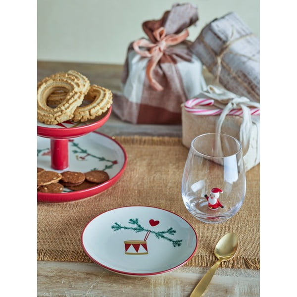 Krémszínű agyagkerámia desszertes tányér készlet karácsonyi mintával,  2 db-os, ø 16 cm Yule – Bloomingville-image-1