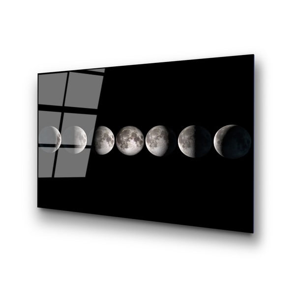 Üveg kép 100x70 cm Moon Phases – Wallity-image-4