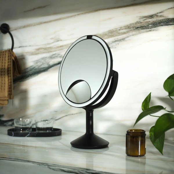 Kozmetikai tükör világítással-nagyítós (ötszörös nagyítás-tízszeres nagyítás) ø 25 cm Trio Max – simplehuman-image-1
