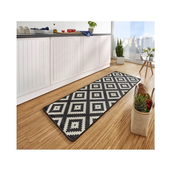 Diamond fekete konyhai futószőnyeg, 67 x 180 cm - Hanse Home-image-2