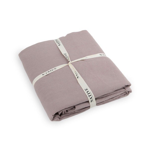 Törtrózsaszín kétszemélyes len ágyneműhuzat 200x200 cm Blush – Native Natural-image-3