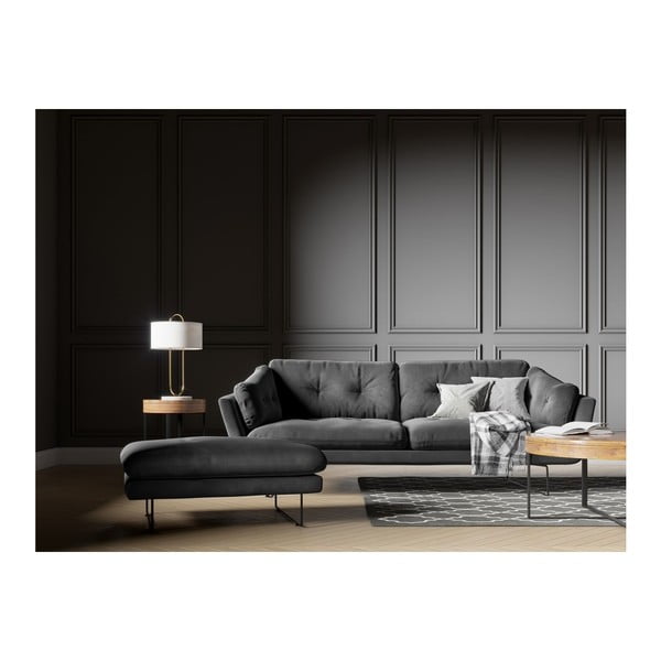 Gravity sötétszürke bársony kanapé - Windsor & Co Sofas-image-4