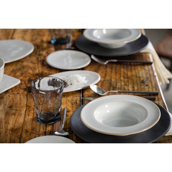 Roda fehér peremes agyagkerámia mélytányér, ⌀ 22 cm - Costa Nova-image-1