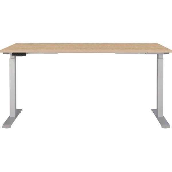 Állítható íróasztal elektromosan állítható magassággal tölgyfa dekoros asztallappal 80x160 cm Jet – Germania-image-1