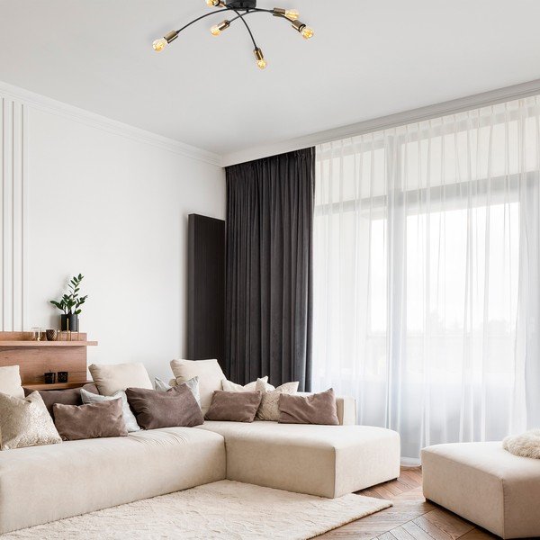 Fekete mennyezeti lámpa 67x67 cm Banana – Opviq lights-image-1