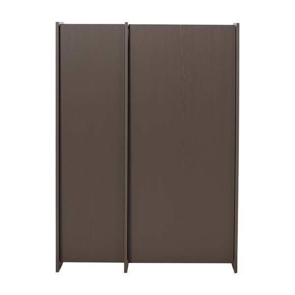 Sötétbarna szekrény kőrisfa dekorral 102x140x44 cm Brock – WOOOD-image-2