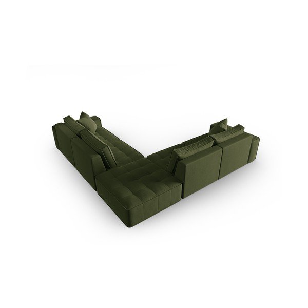Zöld sarokkanapé Mike – Micadoni Home-image-3
