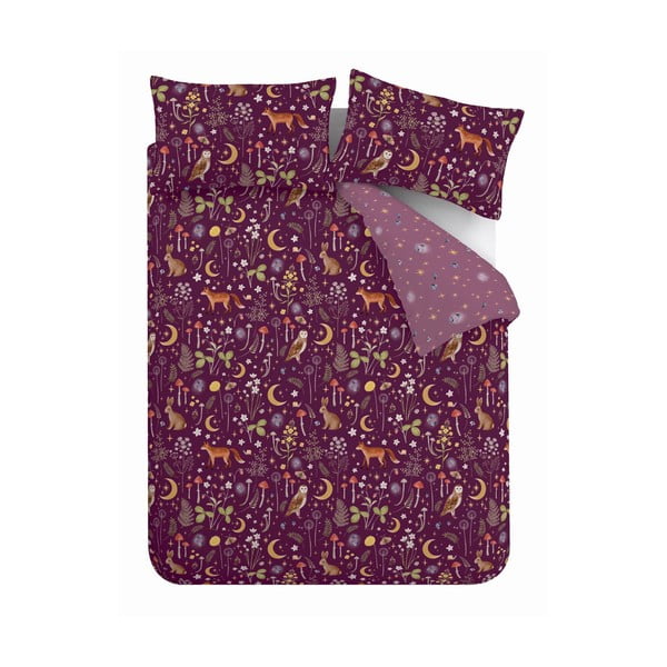 Lila kétszemélyes hosszabbított ágyneműhuzat 230x220 cm Enchanted Twilight – Catherine Lansfield