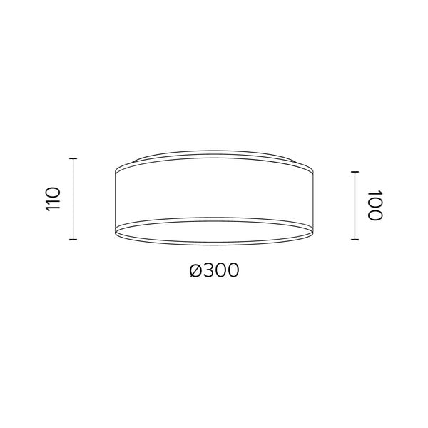 TSURI M mennyezeti lámpa természetes furnérból diófa színben, ⌀  30 cm - Sotto Luce-image-2