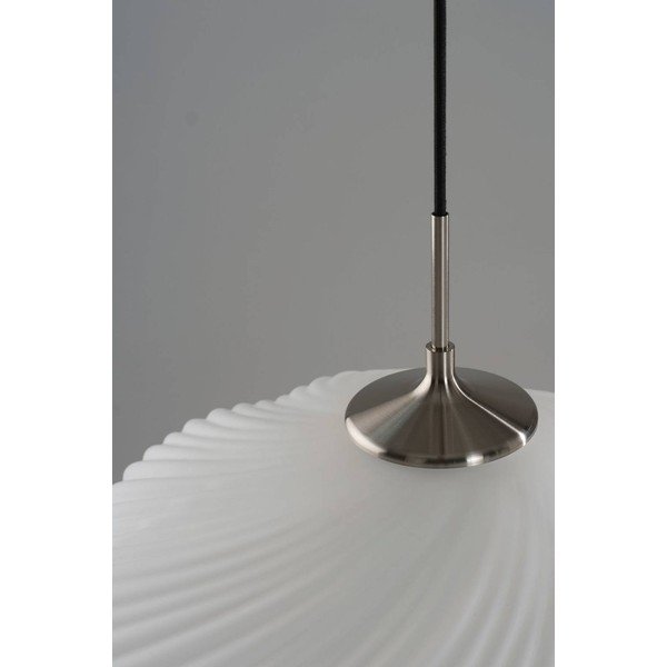 Fehér-ezüstszínű opálüveg dimmelhető függőlámpa ø 50 cm Meringue – Jotex-image-3