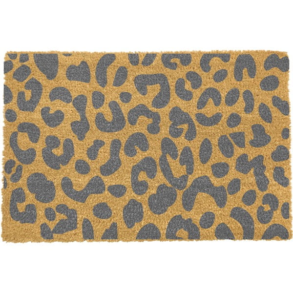 Leopard szürke természetes kókusrost lábtörlő, 40 x 60 cm - Artsy Doormats