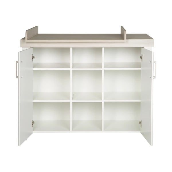 Fehér alacsony gyerek komód pelenkázó feltéttel szilfa dekorral 120x98 cm Felicia – Roba-image-3