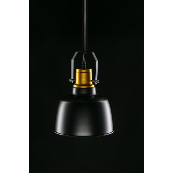 Fekete-aranyszínű függőlámpa fém búrával ø 22 cm Monroe – GTV-image-3