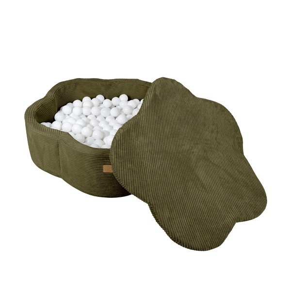 Khaki kordbársony labdamedence ø 90 cm magasság 30 cm – Meowbaby
