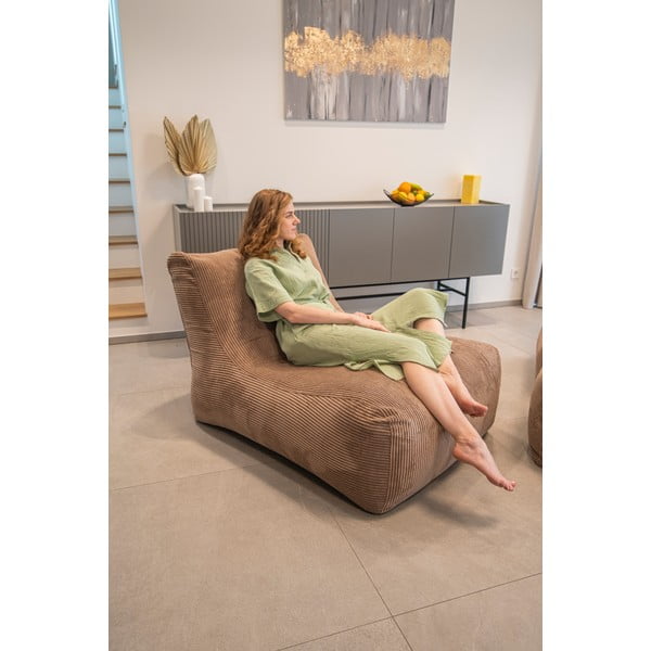 Téglavörös kordbársony babzsákfotel Lounge 100 – SLOWDOWN-image-1