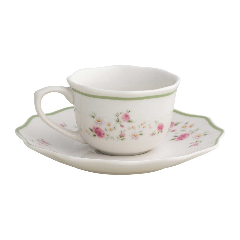 Fehér porcelán eszpresszó csésze szett 2 db-os 90 ml Nonna Rosa – Brandani