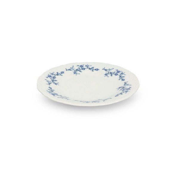 Fehér-kék porcelán tányér ø 21 cm Retro – BonBistro-image-3